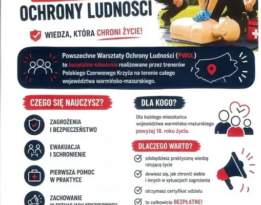 Bezpłatne warsztaty ochrony ludności w Zalewie – zapisy trwają