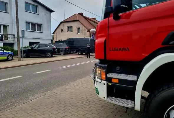 Interwencje strażaków z Lubawy: pomoc policji, kolizja na DK15 i pomoc ZRM