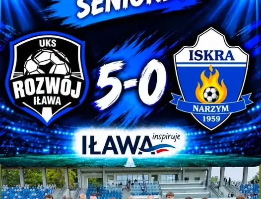 Rozwój Iława rozbił Iskrę Narzym 5:0 w meczu A-klasy