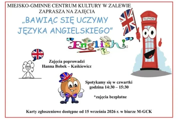 Bezpłatne zajęcia z angielskiego dla dzieci w Zalewie – start 24 września