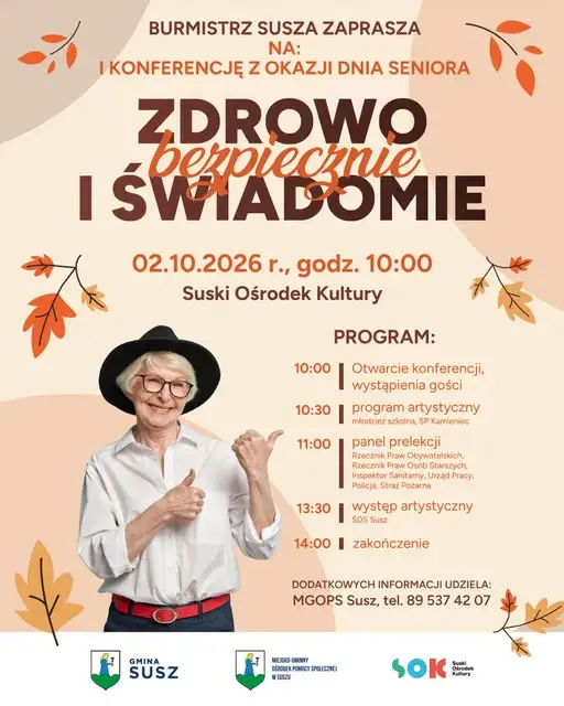 Dzień Seniora w Suszu – konferencja „Zdrowo, bezpiecznie i świadomie”