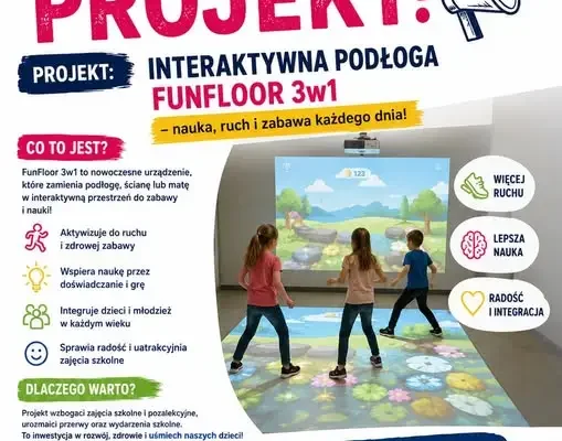 Szkoła walczy o interaktywną podłogę FunFloor 3w1 – zostały ostatnie dni głosowania