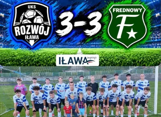 Remis 3:3 w meczu A-klasy. Rozwój Iława podzielił się punktami z OHI Frednowy
