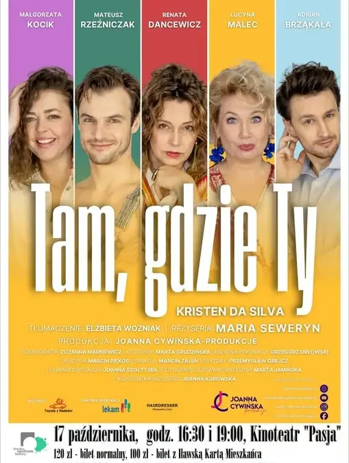 Spektakl „Tam gdzie ty” w Iławie – teatralna komedia o miłości i porozumieniu