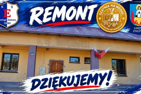 Szatnia przy obiekcie sportowym w Zalewie przejdzie remont w ramach programu „Szatnia na medal”