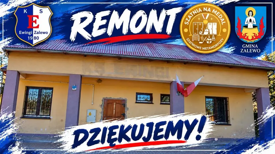 Szatnia przy obiekcie sportowym w Zalewie przejdzie remont w ramach programu „Szatnia na medal”