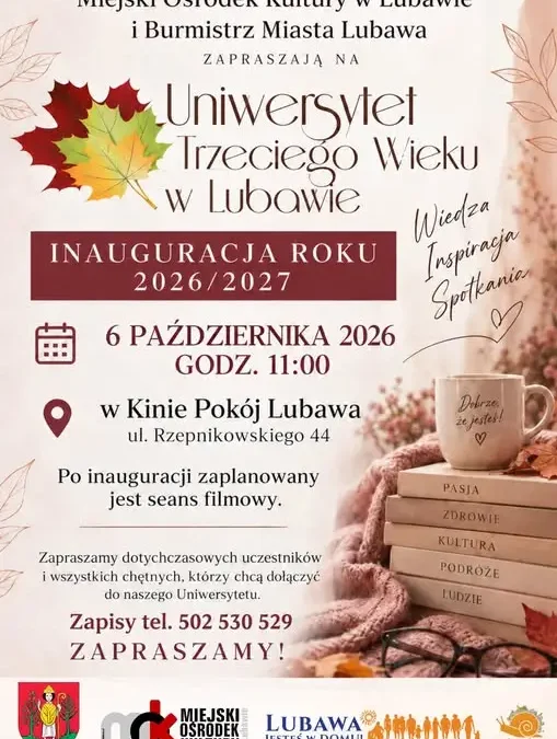 Inauguracja roku akademickiego Uniwersytetu Trzeciego Wieku w Lubawie