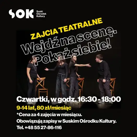 Zajęcia teatralne w SOK Susz – start już 8 października