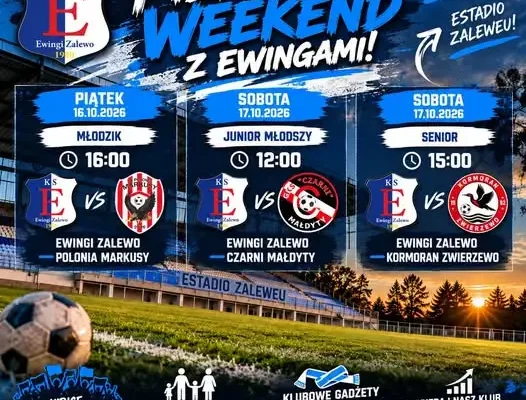 Piłkarski weekend w Zalewie – trzy mecze Ewingów na własnym stadionie