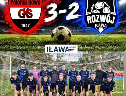 Rozwój Iława przegrał z Polonią Iłowo 2:3 w meczu A-klasy