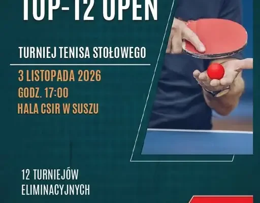 Tenis stołowy w Suszu: startuje XIX edycja TOP-12