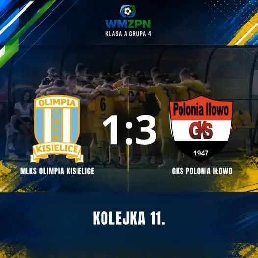 Olimpia Kisielice przegrywa z Polonią Iłowo 1:3 na własnym stadionie